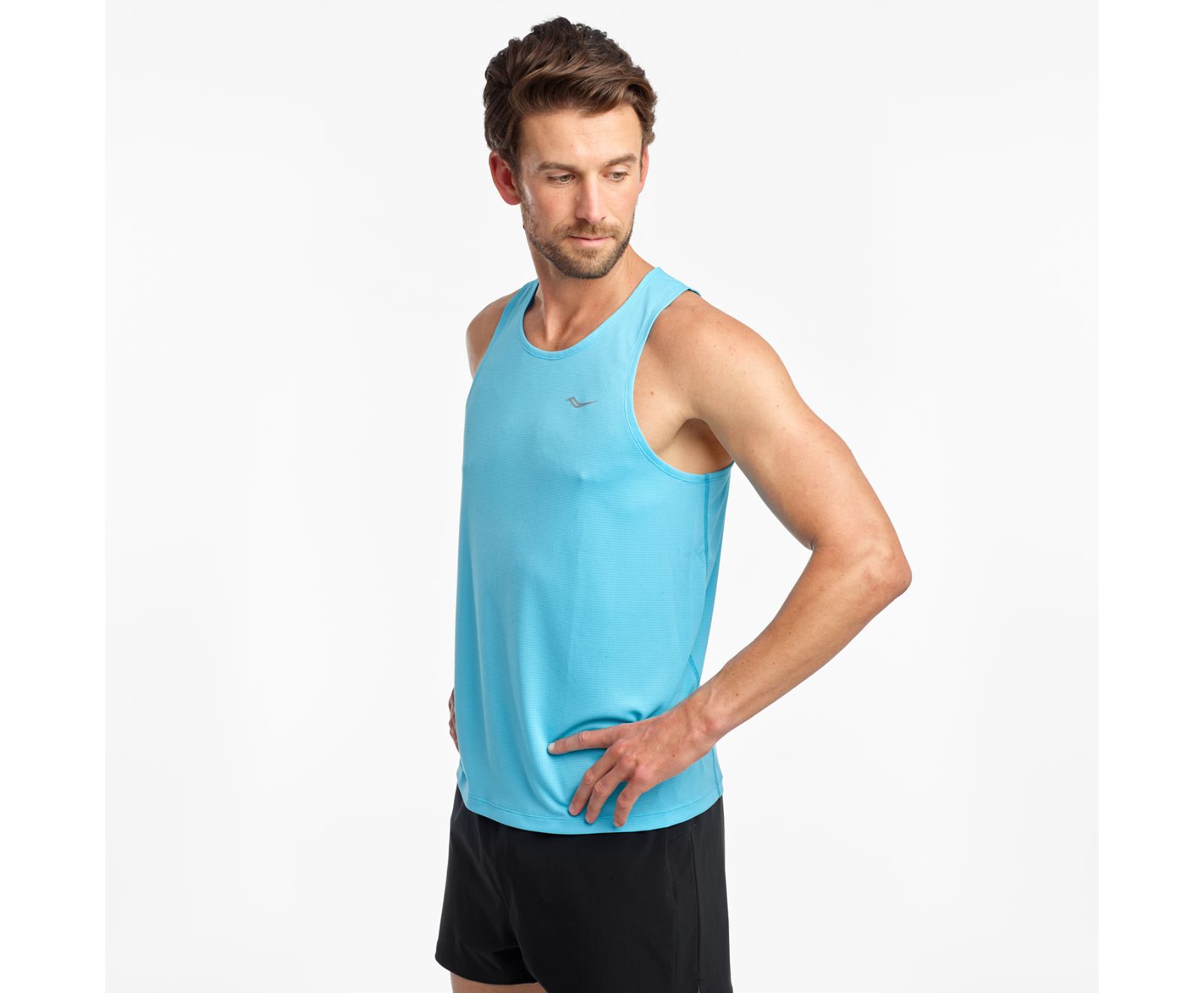 Saucony Stopwatch Singlet Men's Tanks Blue | Canada 667JPQJ